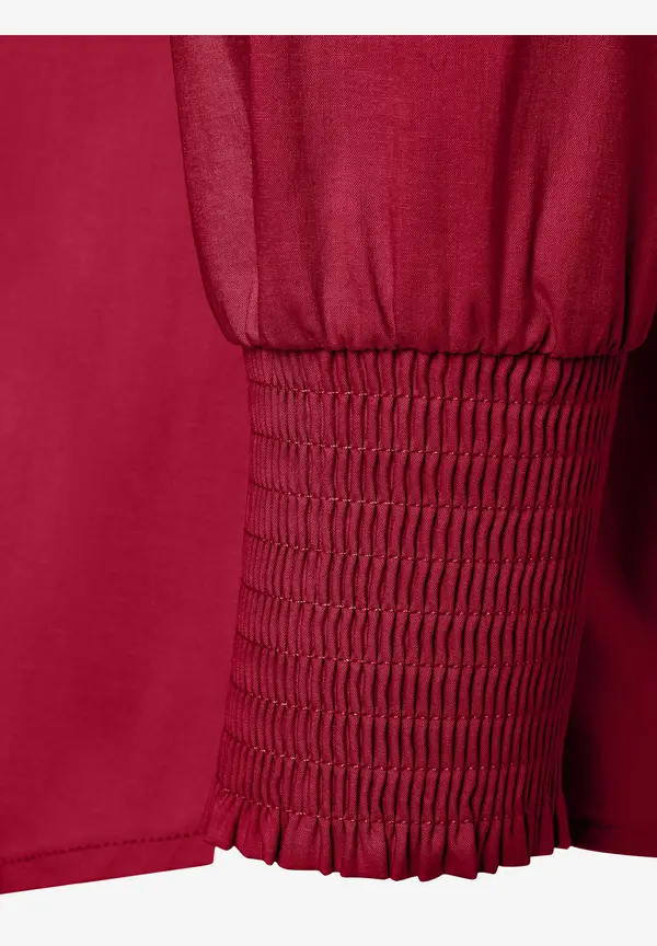 More & More Baumwoll/Stretch Bluse, rot, Herbst-Kollektion Vatertagsangebot