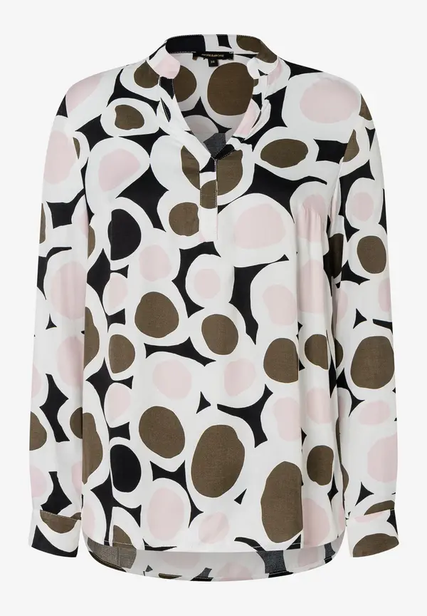 More & More Printbluse, rosé/olive/schwarz, Herbst-Kollektion Kauf eins, bekomm eins gratis