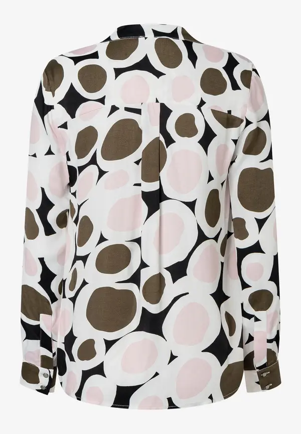 More & More Printbluse, rosé/olive/schwarz, Herbst-Kollektion Kauf eins, bekomm eins gratis