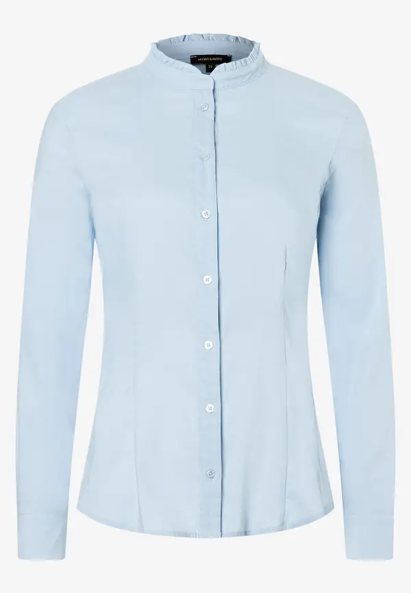 More & More Baumwoll/Stretch Bluse, hellblau, Herbst-Kollektion Sonderangebote