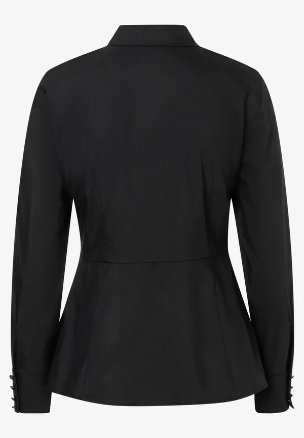 More & More Hemdbluse mit Falten-Detail, schwarz, Herbst-Kollektion Super Sparpreis