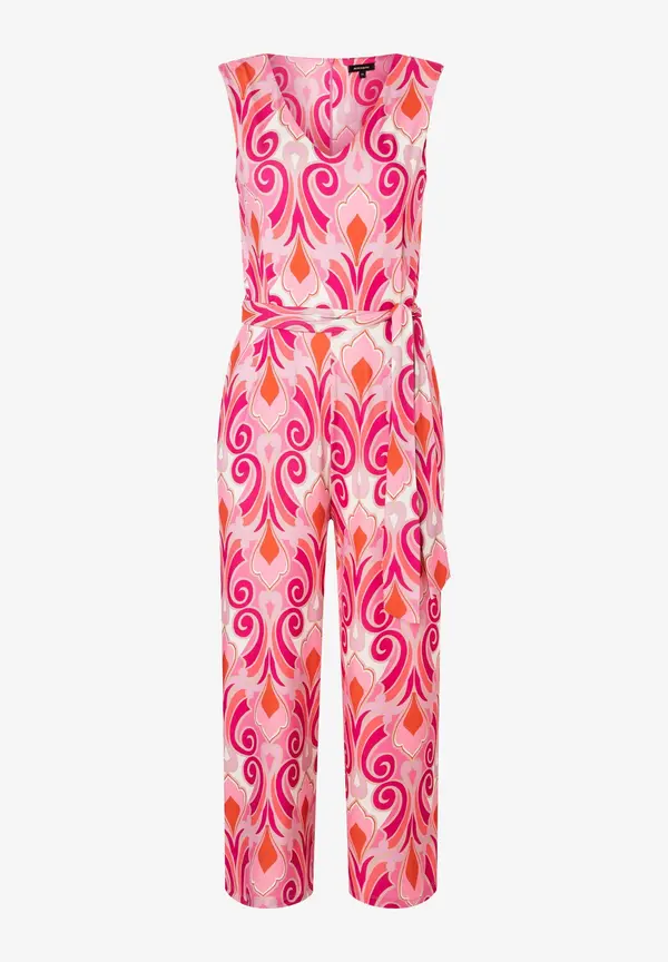 More & More Jersey Jumpsuit, Ornament-Print, rosa/rot/pink Neueste Stile