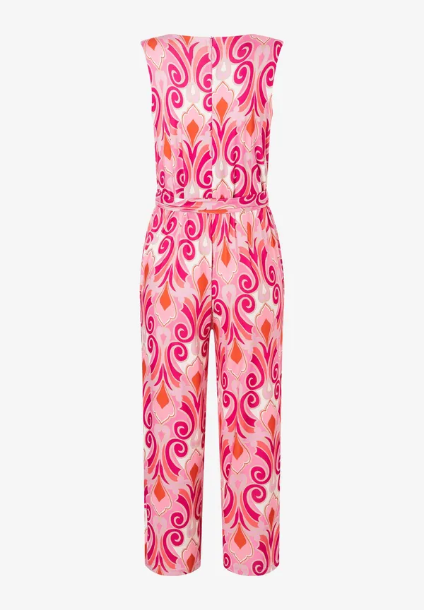 More & More Jersey Jumpsuit, Ornament-Print, rosa/rot/pink Neueste Stile