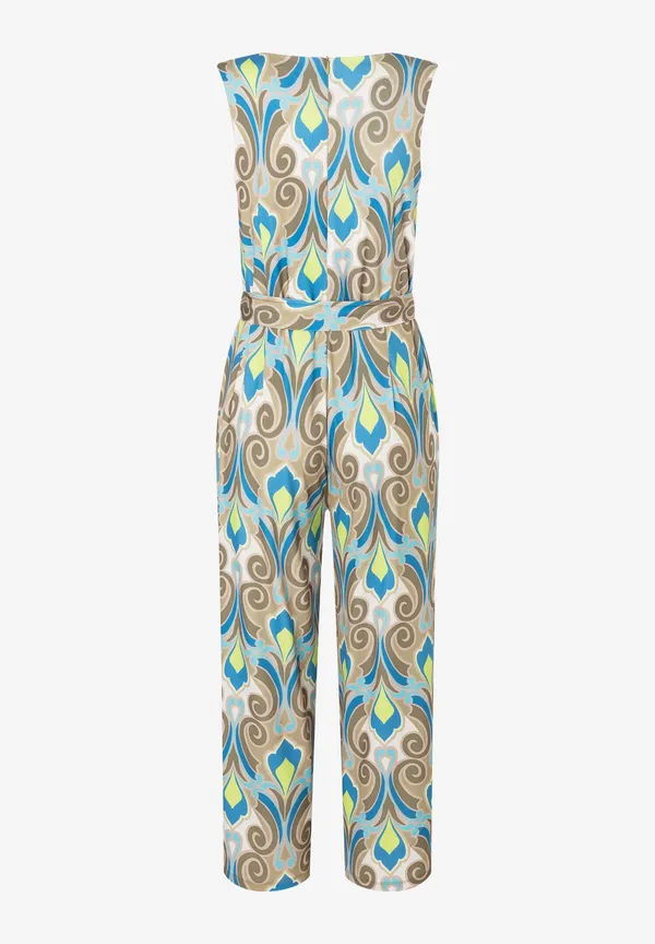 More & More Jersey Jumpsuit, Ornament-Print, lime/khaki/blau Zeitbegrenzte Promotion