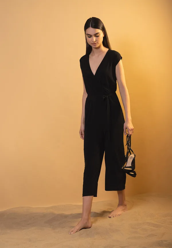 More & More Jersey-Jumpsuit, schwarz, Sommer-Kollektion Sonderangebot der Fabrik
