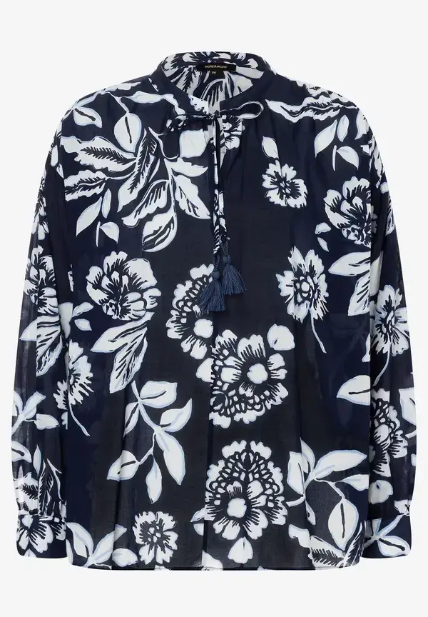 More & More Baumwollbluse, marine/weiß, Frühjahrs-Kollektion Riesige Rabatte