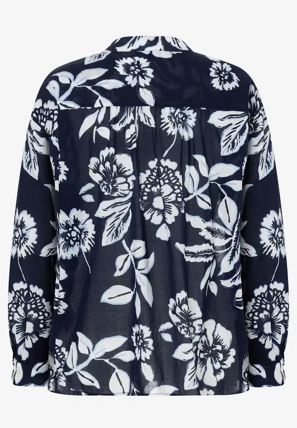 More & More Baumwollbluse, marine/weiß, Frühjahrs-Kollektion Riesige Rabatte