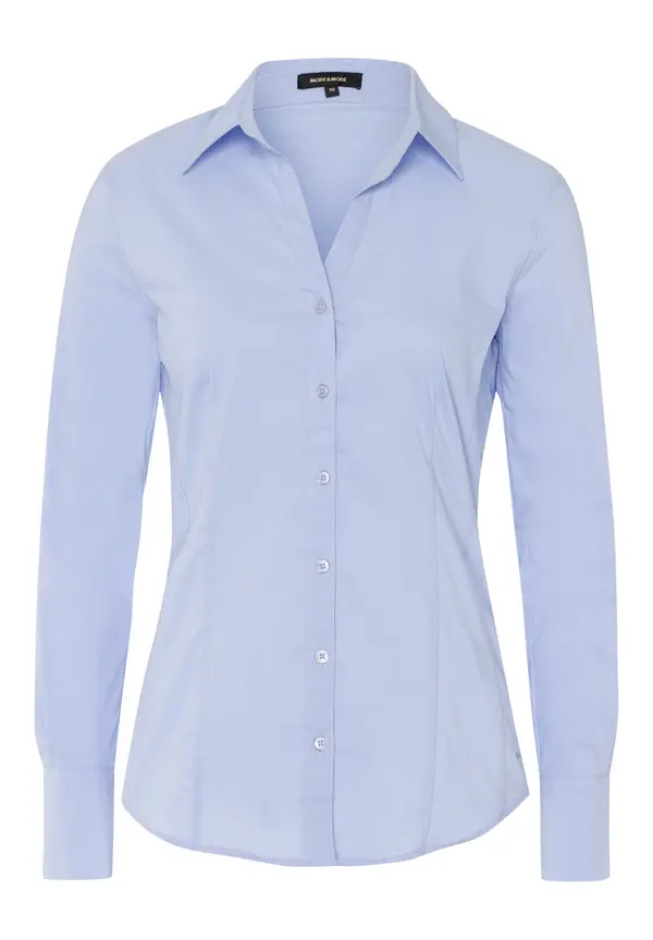 More & More Businessbluse, hellblau Kostenloser Versand international