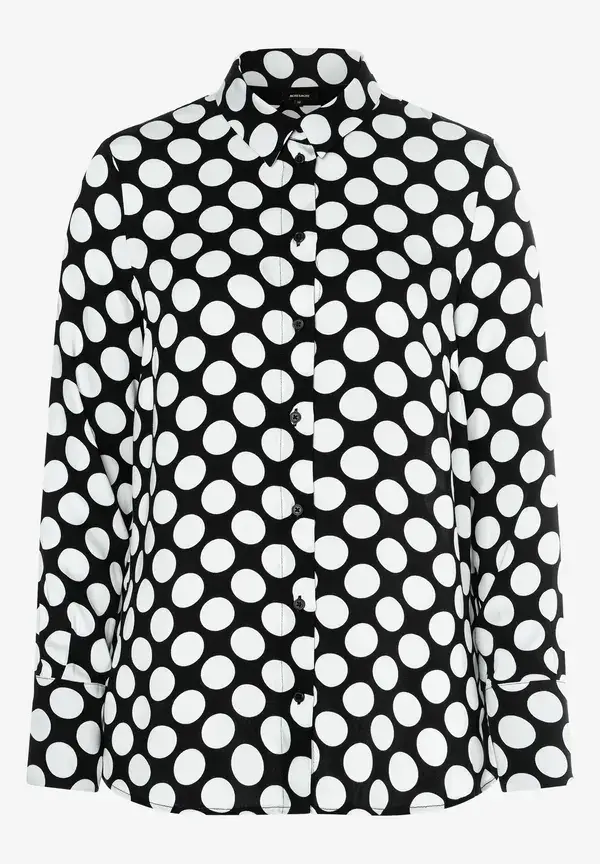 More & More Tupfenbluse, schwarz/ecru, Frühjahrs-Kollektion Black Friday Preise