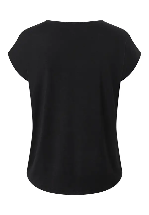 More & More Shirt mit Satinfront, schwarz 50% Rabatt für begrenzte Zeit
