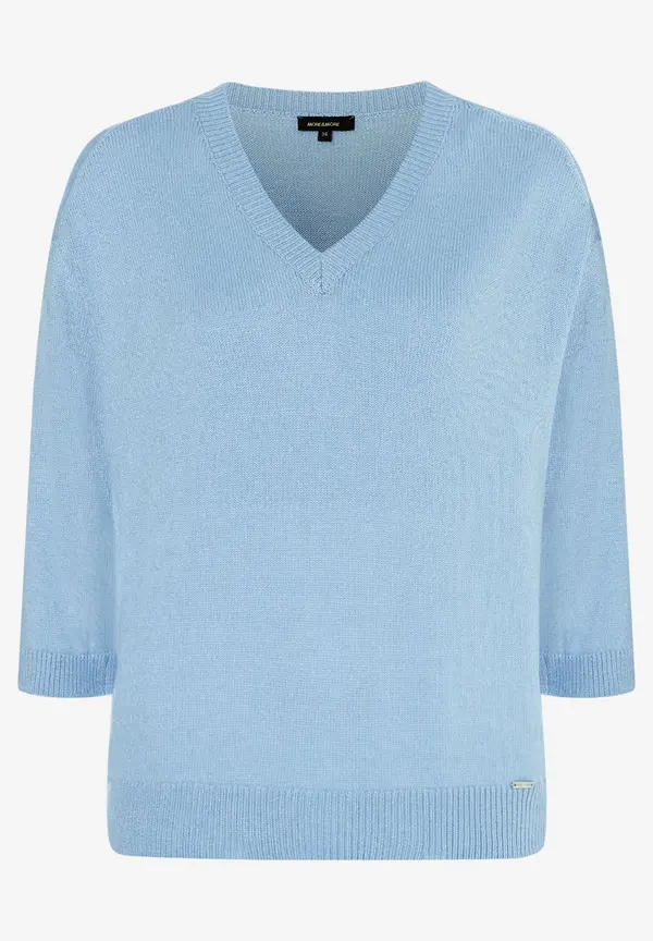 More & More V-Neck Pullover, hellblau, Frühjahres-Kollektion Online