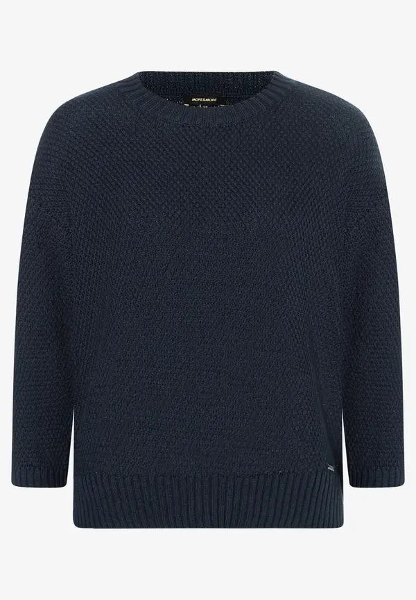 More & More Strukturpullover, 3/4 Arm, marine, Frühjahrs-Kollektion Angebote