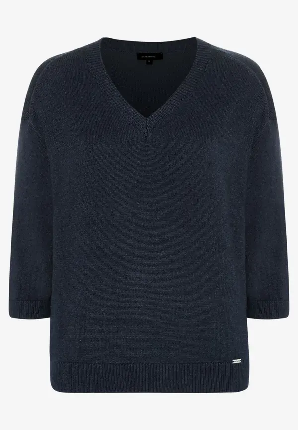 More & More V-Neck Pullover, marine, Frühjahres-Kollektion im Angebot