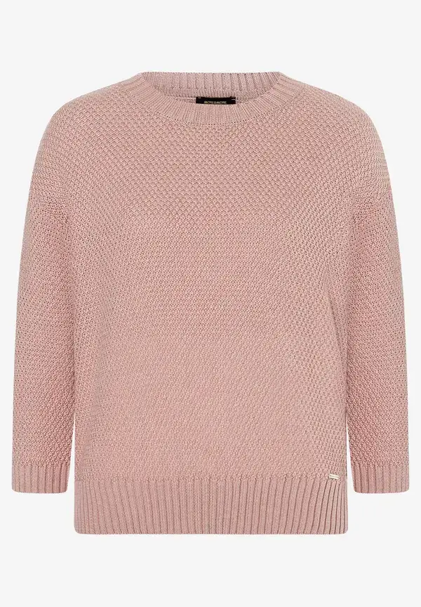 More & More Strukturpullover, 3/4 Arm, rosa, Frühjahrs-Kollektion Schlussverkauf