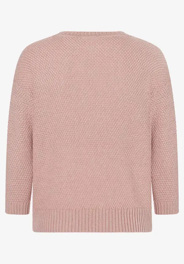 More & More Strukturpullover, 3/4 Arm, rosa, Frühjahrs-Kollektion Schlussverkauf