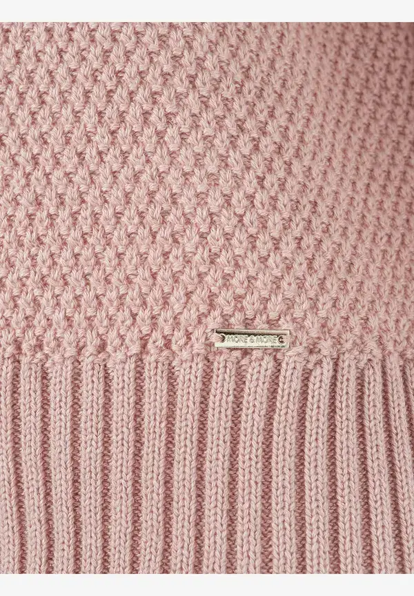 More & More Strukturpullover, 3/4 Arm, rosa, Frühjahrs-Kollektion Schlussverkauf