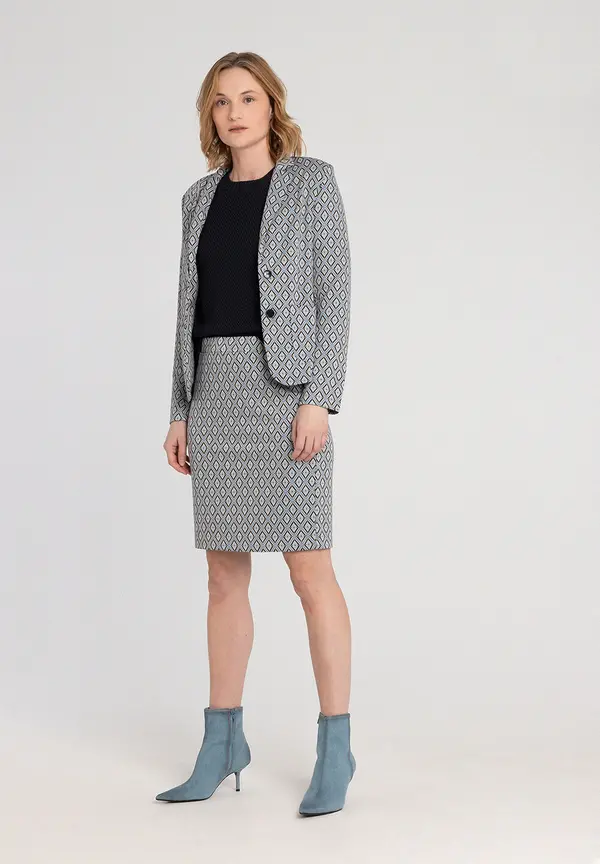 More & More Jerseyblazer mit Jacquardmuster, Frühjahrs-Kollektion Meist gekauft