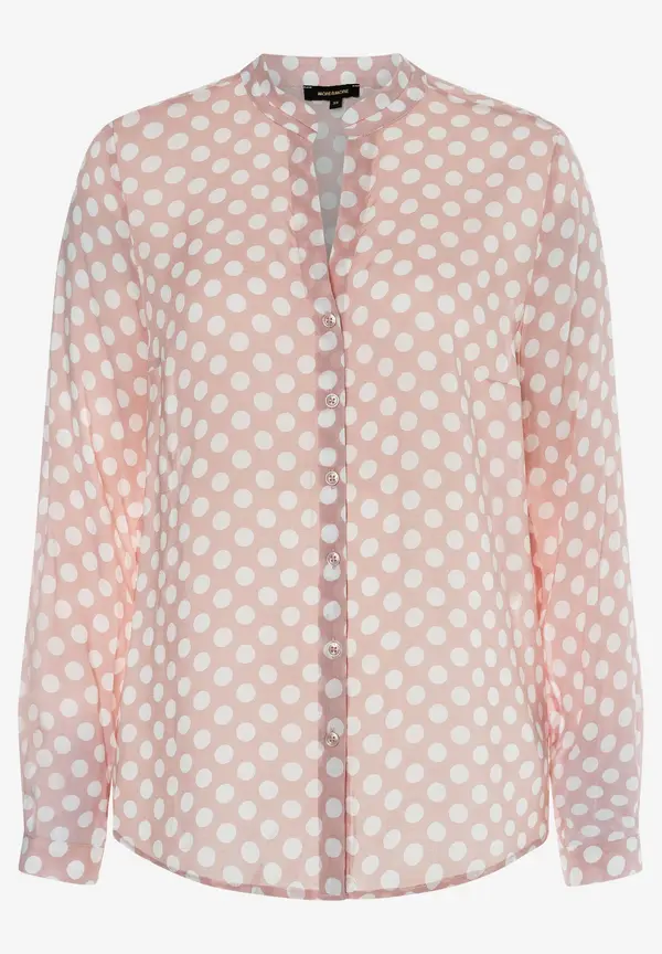 More & More Viskosebluse mit Tupfenprint, rosa/weiß, Frühjahrs-Kollektion Rabatt