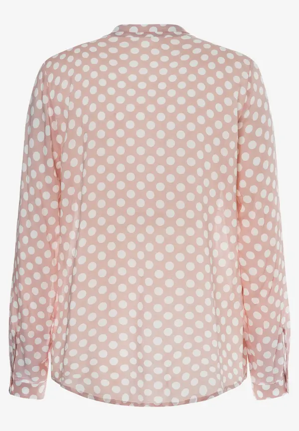 More & More Viskosebluse mit Tupfenprint, rosa/weiß, Frühjahrs-Kollektion Rabatt