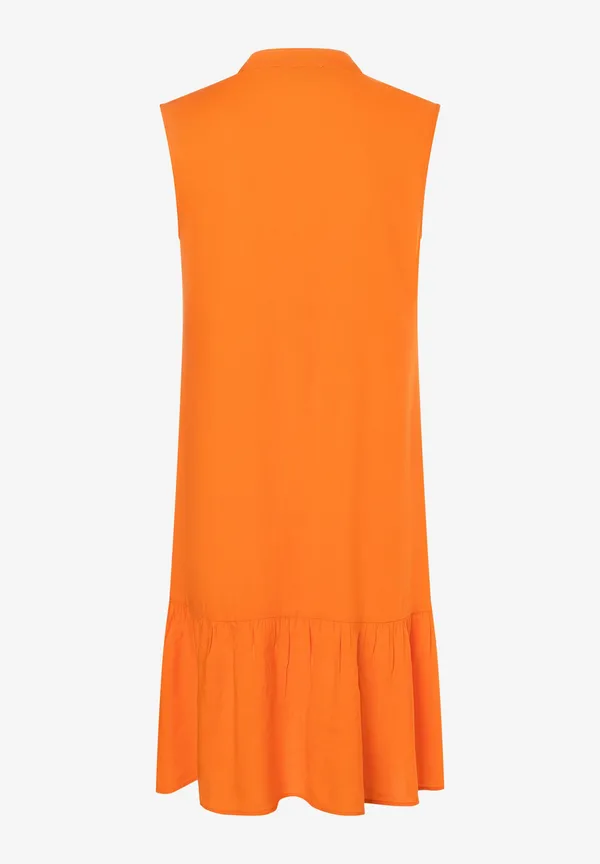 More & More Leinen/Viskose Kleid, fresh orange, Sommer-Kollektion Osterangebot