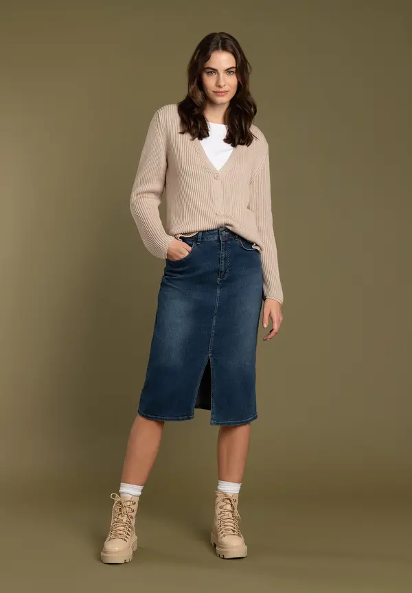 More & More Cardigan, Rippe, sand Vatertagsangebot
