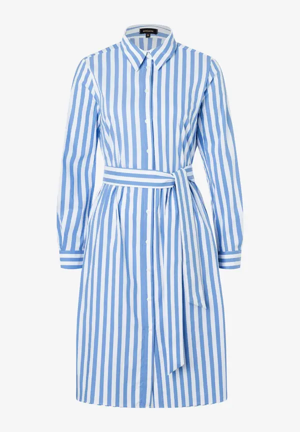 More & More Hemdblusenkleid mit Streifenmuster, blau/weiß, Frühjahrs-Kollektion Heißer Verkauf