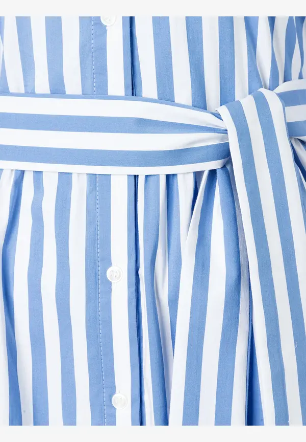 More & More Hemdblusenkleid mit Streifenmuster, blau/weiß, Frühjahrs-Kollektion Heißer Verkauf