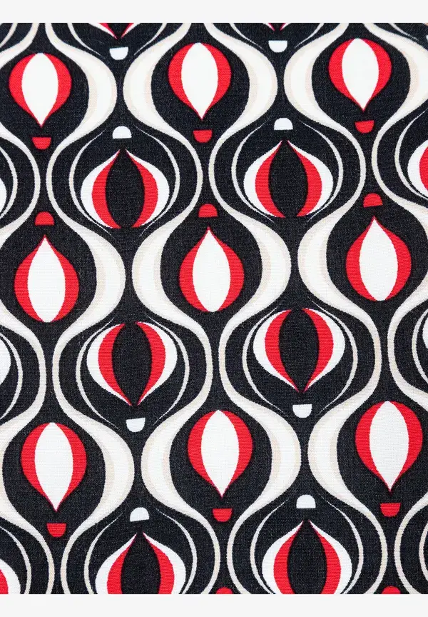 More & More Viskosebluse, grafischer Print, marine/rot, Frühjahrs-Kollektion Online Outlet