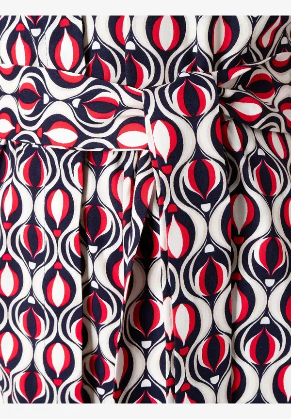 More & More Hemdblusenkleid, grafischer Print, marine/rot, Frühjahrs-Kollektion Neuheiten