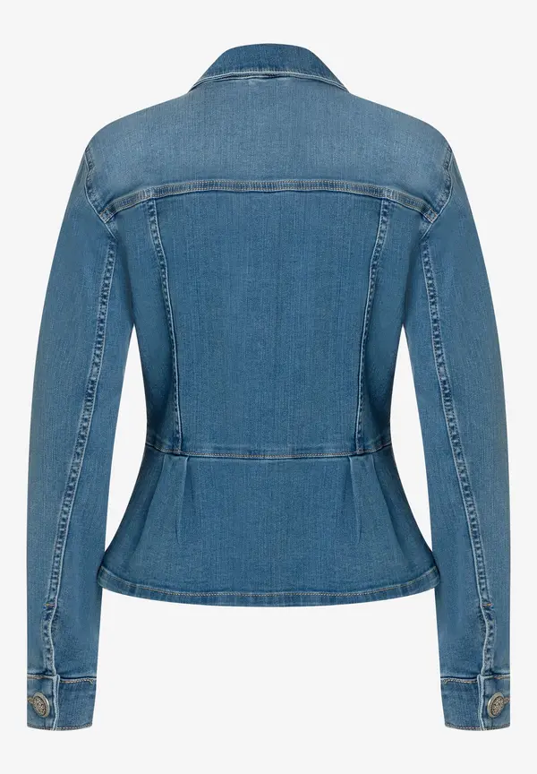 More & More Jeansjacke mit Schößchen, Frühjahrs-Kollektion Kostenlose Rückgabe