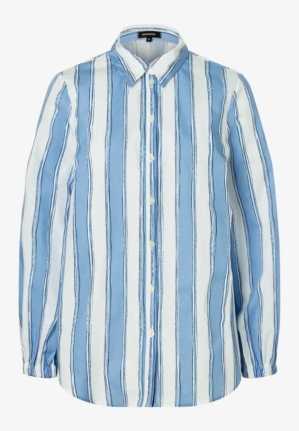 More & More Hemdbluse mit Streifenprint, blau/weiß, Frühjahrs-Kollektion JETZT KAUFEN