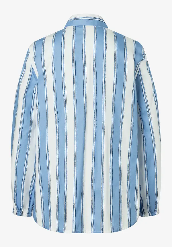 More & More Hemdbluse mit Streifenprint, blau/weiß, Frühjahrs-Kollektion JETZT KAUFEN