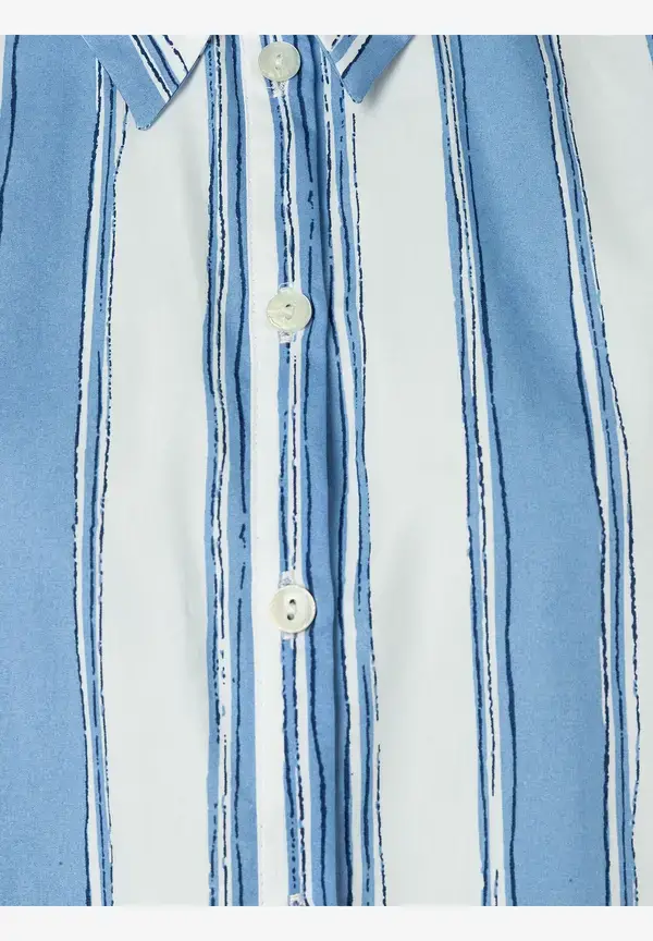 More & More Hemdbluse mit Streifenprint, blau/weiß, Frühjahrs-Kollektion JETZT KAUFEN