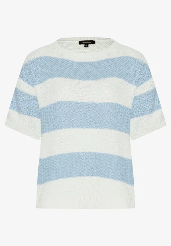 More & More Pullover, hellblau/ecru, Frühjahrs-Kollektion Bis zu 50% Rabatt