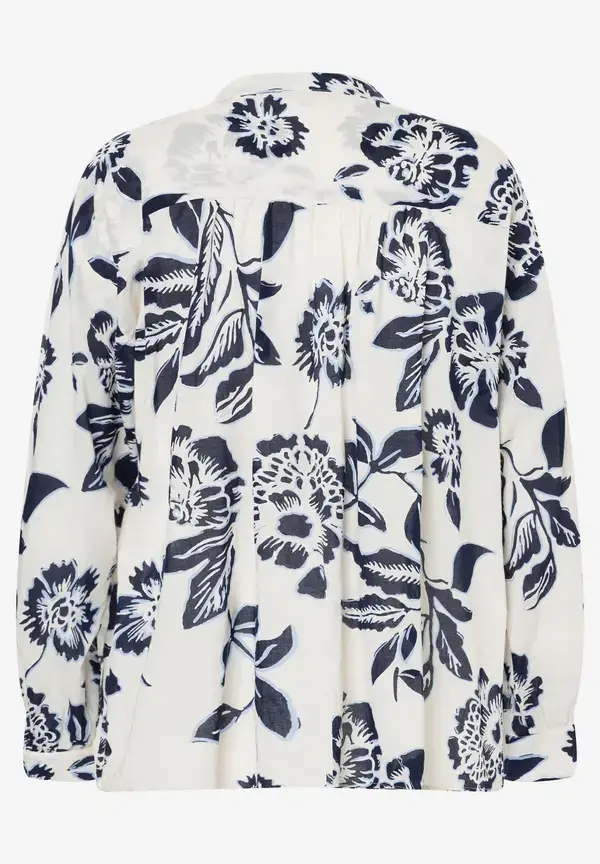 More & More Baumwollbluse, weiß/marine, Frühjahrs-Kollektion Bis zu 55% Rabatt