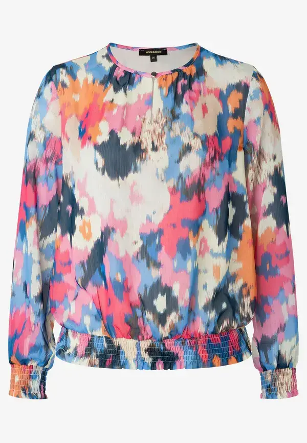 More & More Chiffonbluse mit abstraktem Print, Frühjahrs-Kollektion Im Verkauf
