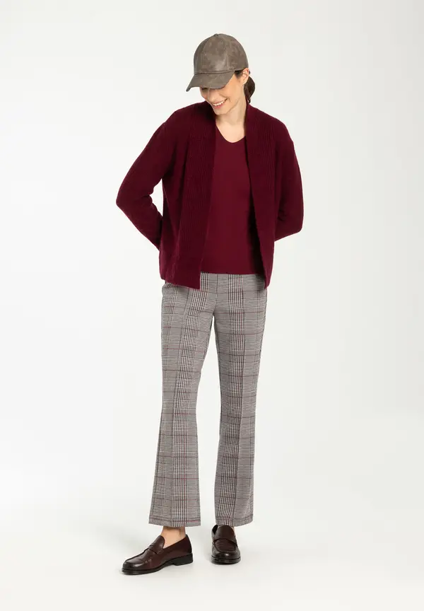More & More Jerseyhose, Glencheckmuster, Herbst-Kollektion zollfrei
