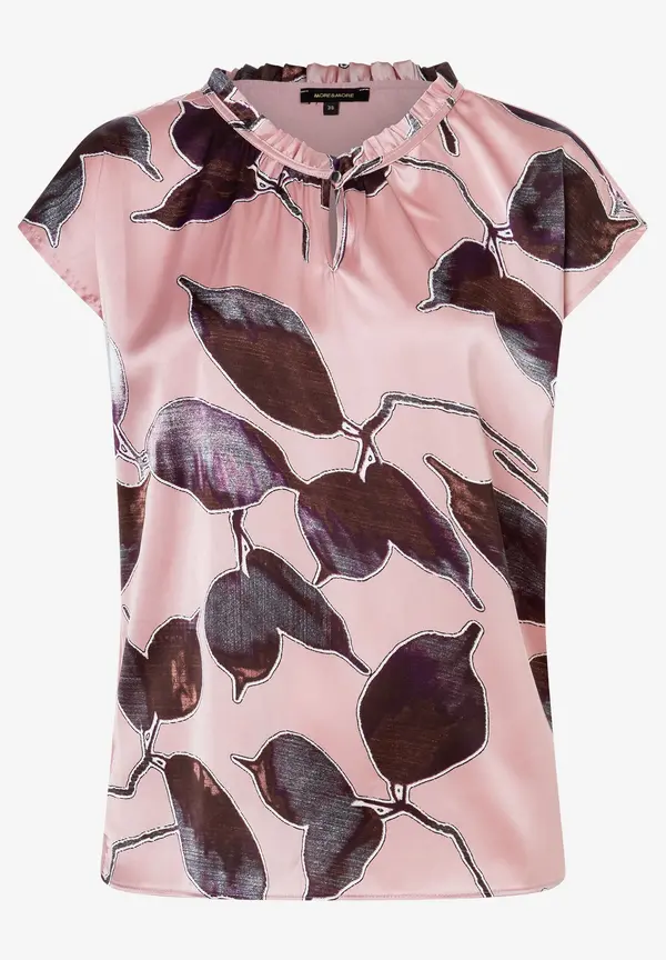 More & More Blusenshirt, Blätterprint, Herbst-Kollektion 50% Rabatt für begrenzte Zeit
