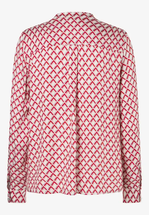 More & More Viskosebluse, rot/rosa/ecru, Herbst-Kollektion Outlet