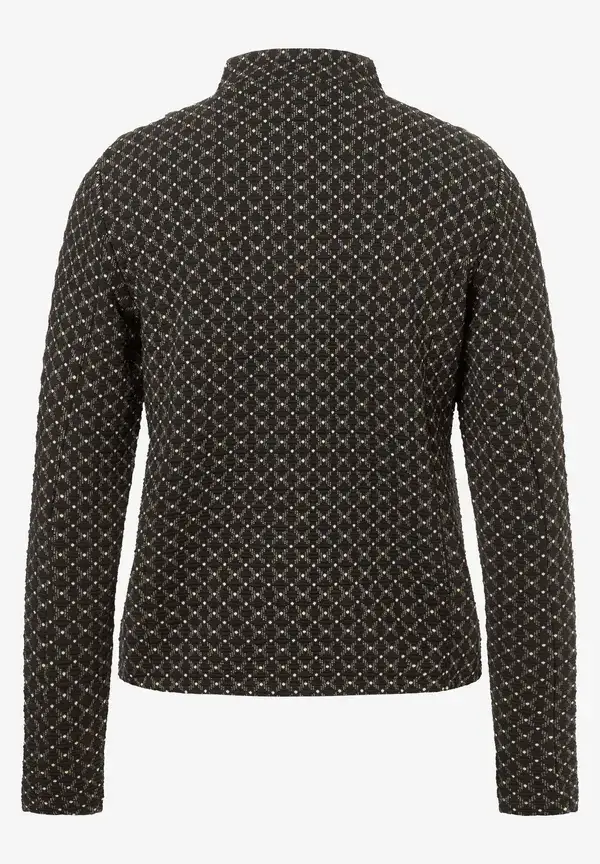 More & More Jerseyjacke mit Struktur, schwarz/beige, Herbst-Kollektion Hotsell