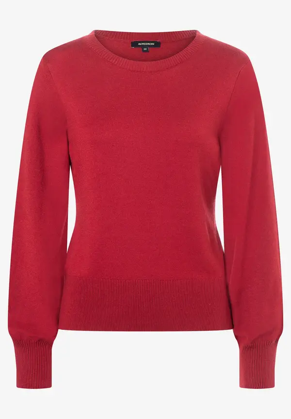 More & More Feinstrickpullover, rot, Herbst-Kollektion im Angebot