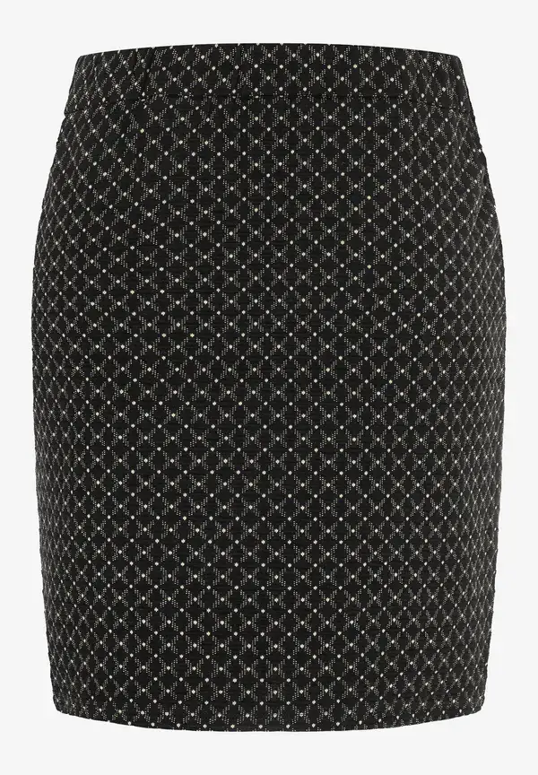 More & More Jerseyrock mit Struktur, schwarz/beige, Herbst-Kollektion Meist gekauft