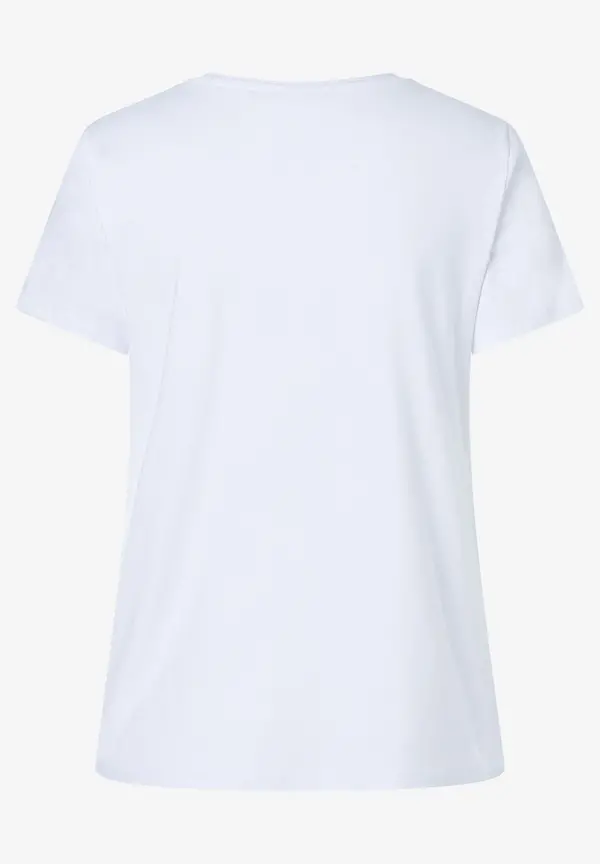 More & More T-Shirt mit Perlenaufschrift, weiß, Herbst-Kollektion Limitierter Zeitrabatt