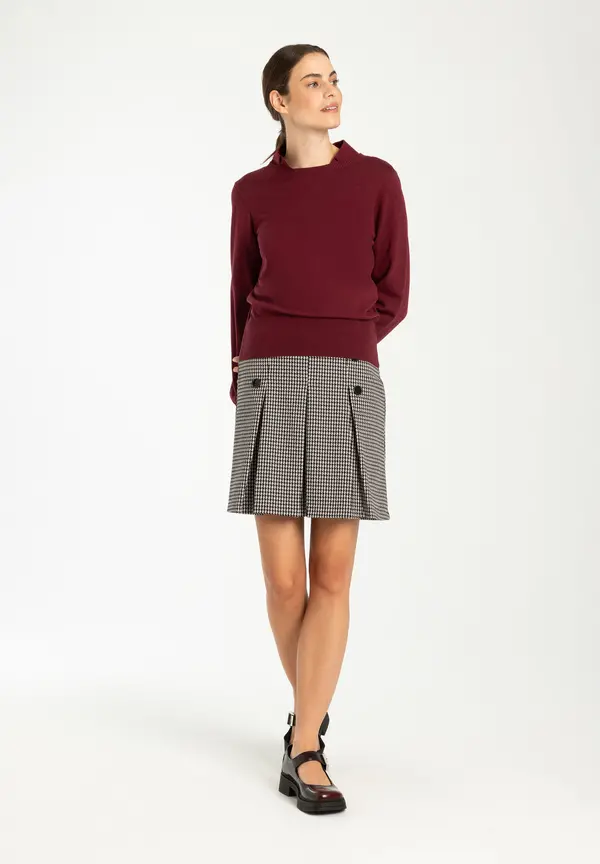 More & More Feinstrickpullover, bordeaux, Herbst-Kollektion Günstig kaufen