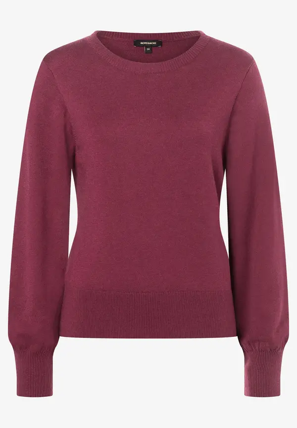 More & More Feinstrickpullover, bordeaux, Herbst-Kollektion Günstig kaufen