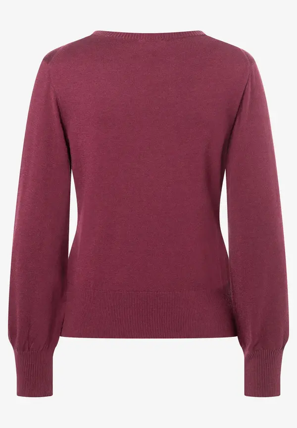 More & More Feinstrickpullover, bordeaux, Herbst-Kollektion Günstig kaufen