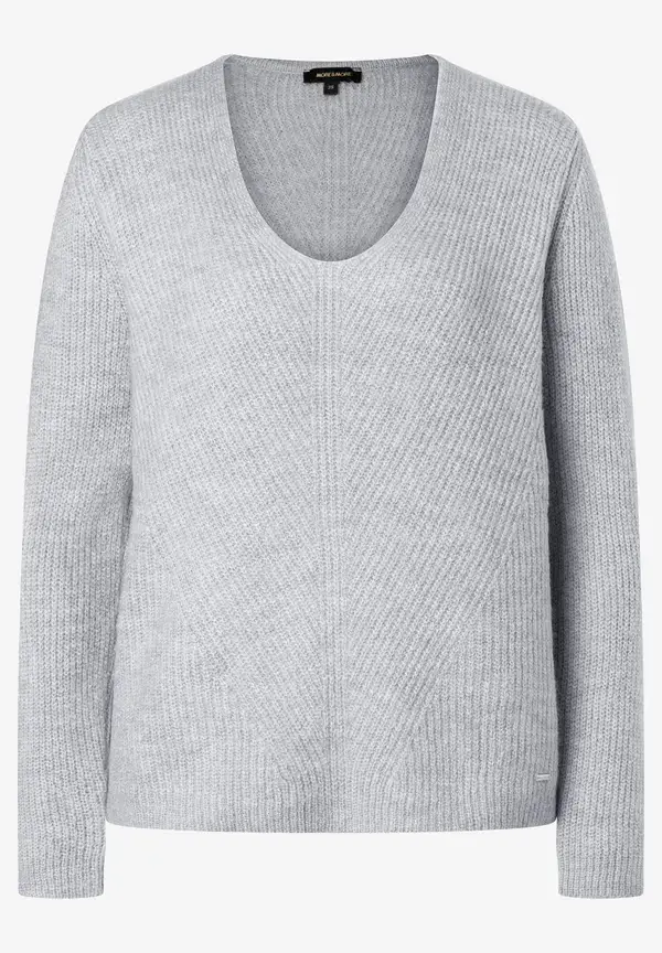 More & More V-Neck Pullover, grau, Herbst-Kollektion Versandkostenfrei