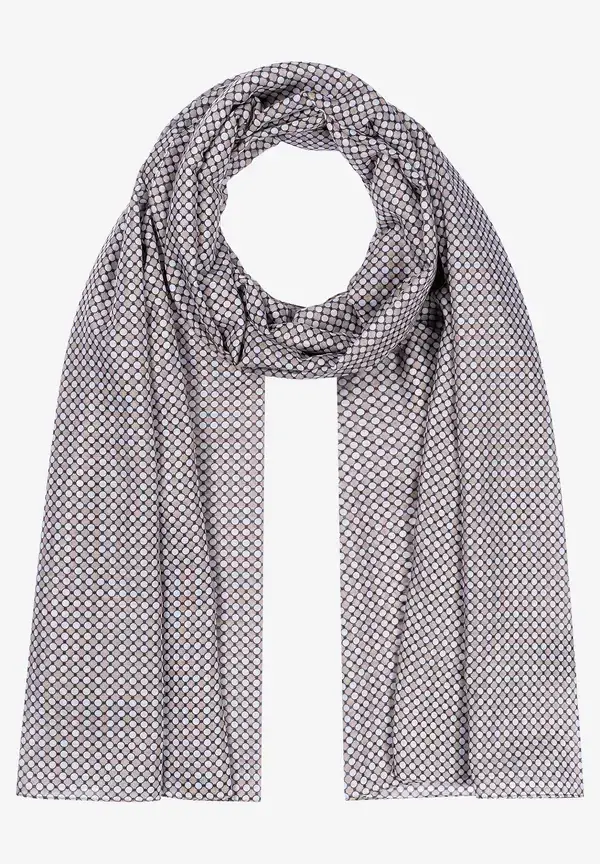 More & More Schal mit Minimal-Print, beige/schwarz/ecru, Herbst-Kollektion Großer Ausverkauf