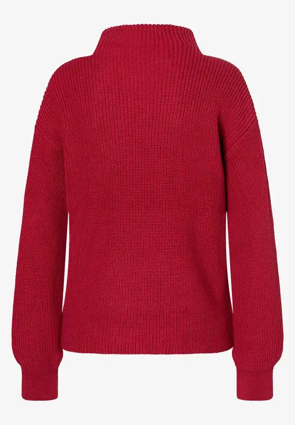 More & More Rippstrick-Pullover, rot, Herbst-Kollektion Weihnachtsangebot