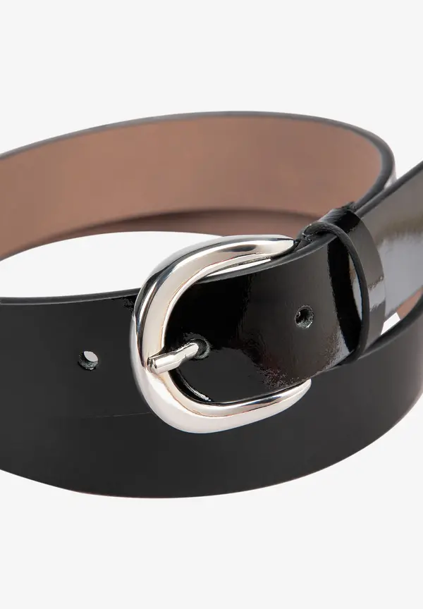 More & More Lackleder-Gürtel, schwarz, Herbst-Kollektion Valentinstagsangebot